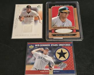 Authentic Freddy Garcia, Jose Canseco & Jeff Kent
Game Used Jersey Baseball Cards
