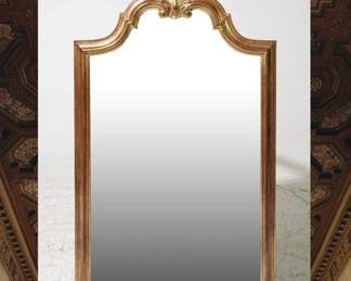 French Louis XV Gold Framed Mirror