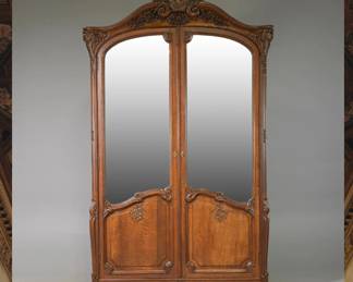 French Louis XV Double Door Marriage Armoire