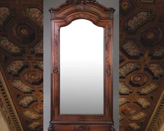 Finely Carved French Louis XV Mahogany Armoire