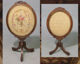 Continental Walnut Fire Screen