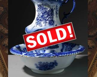 Flo Blue/White Bowl & Pitcher