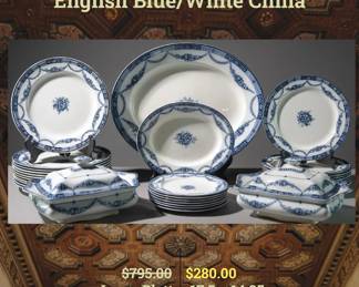 Alexandra Sampson Hancock & Sons English White/Blue China