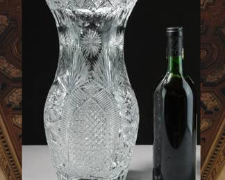 American Brilliant Cut Glass Vase