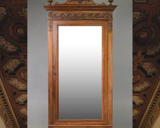 French Louis XVI Single Door Walnut Wardrobe