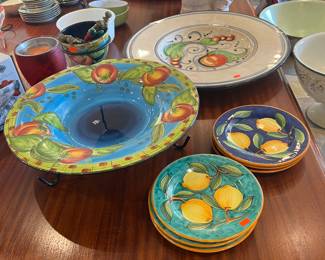 Kitchen stuffed with Italian Ceramics Pits Pans China 