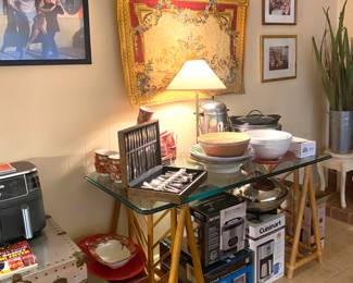 Lots of NIB/NWOB kitchenware. Vintage silver plate flatware