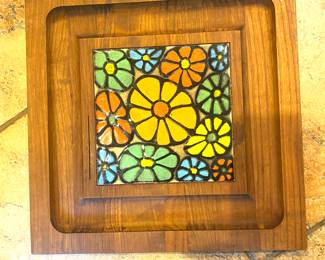 1960s Earnest John teak and tile cheese board