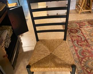 Made in Italy/ Six tall ladder back  chairs  in the style of Gio Ponti