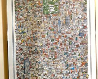 1978 Tony Graham framed print "Manhattan!" game