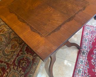 Vintage inlaid collapsible games  table