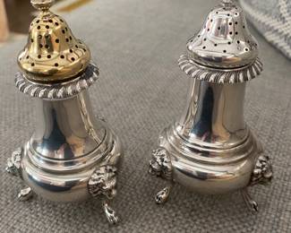 Gorham sterling silver S&P shakers (salt w/gold wash)