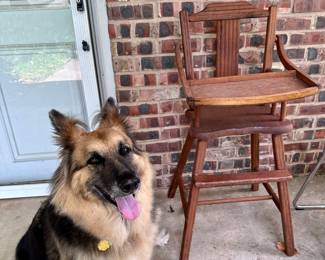 Vintage Wood High Chair