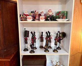 Vintage Christmas Decor - Metal Marching Band - Vintage Radios