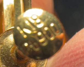 18K Gold & Platinum Earrings