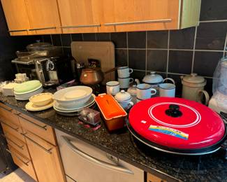 Loads of Kitchen Appliances, Pots, Pans & Dishes