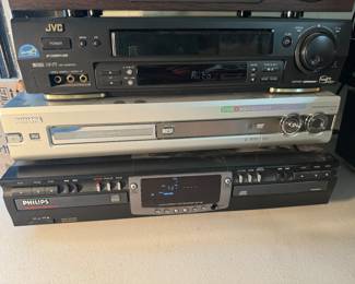 JVC HR-S3600U VHS Player & Phillips DVDR 75 DVD Recorder & Phillips CDR 765 Audio Compact Disc Recorder