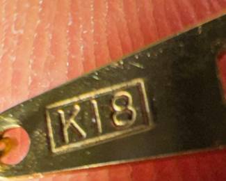 18K Gold Necklace with 18K Gold & Diamond Pendant