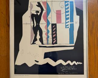 Framed "Le Modulor" Lithograph by Le Corbusier 1956