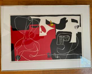 Framed "Les des sont Jetes" Lithograph by Le Corbusier, 1960