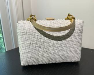 Vintage Rojo Staw Woven Handbag