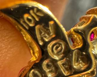 14K Gold Necklace with 10K Gold Heart Pendant