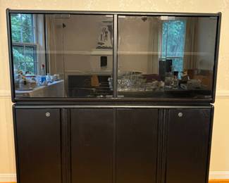 Custom Woodwork & Design Inc 4 Glass Door Cabinet (Top - 18-1/2"D x 47-1/2"W x 21-1/2"H) & 4 Door / 1 Drawer Cabinet (Bottom - 18"D x 47"W x 31-1/2"H)