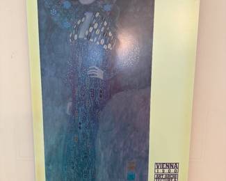 Mounted Print "Emilie Dloge" by Gustav Klimt for Vienna 1900 Art Architecture & Design at MOMA July 3-October 21, 1986
