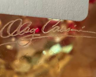 Oleg Cassini Crystal Rooster Paperweight