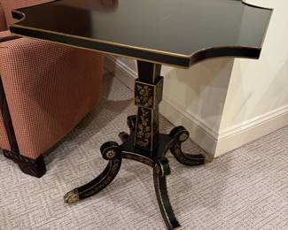 EJ Victor Furniture Newport Historic Collection Ebonized Side Table (24"W x 24"D x 27"H)