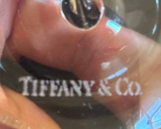 Tiffany & Co Crystal Apple Paperweight