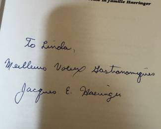 "The Chez Francois Cookbook" Signed Jaques E. Haeringer