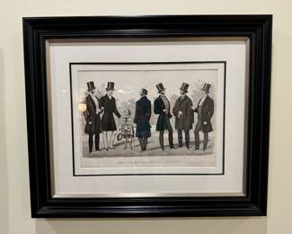 Framed  French Men's Fashion Print 1 of 3
