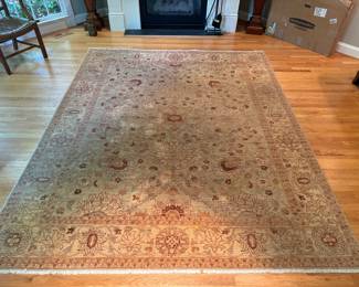 Hand-Knotted Tabriz Rug (97"W x 120"L)