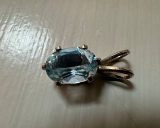 Sterling Silver & Blue Topaz Pendant