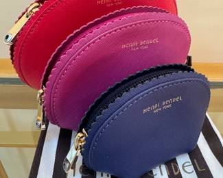 Henri Bendel Mini Leather Change Purses / Cosmetic Bags