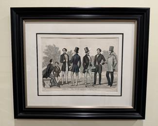 Framed  French Men's Fashion Print 4 of 3