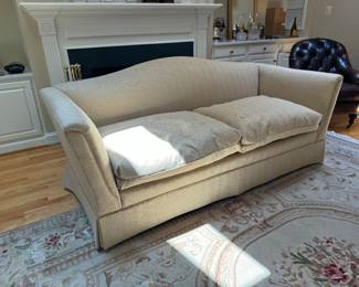 Upholstered Camelback Style 2 Seat Sofa (38"D x 84"W x 35" Back Height)