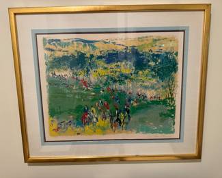 Framed Original Fox Hunt Lithograph Signed Leroy Neiman 70/300