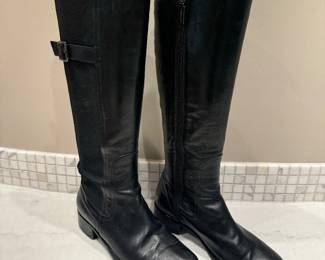 Women's Bruno Magli Black Leather Boots Size 37
