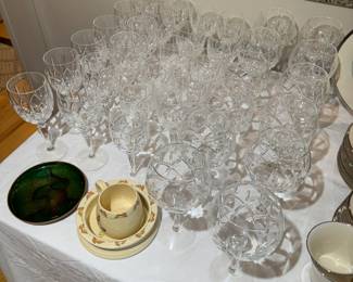 Large Collection of Gorham Crystal Stem Wear (35pc Total)