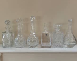 Collection of Crystal Decanters 