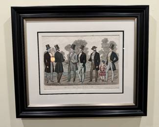 Framed  French Men's Fashion Print 2 of 3