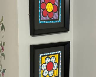 Romero Brito framed flower