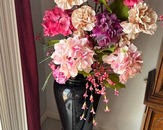 Floor vase and flowers