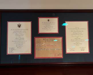 Antique presidential inaugural dinner invitation