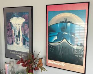 Detroit grand prix and Kentucky derby posters