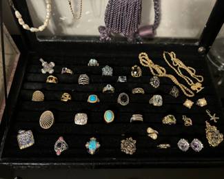 Jewelry, rings, sterling, gold, necklaces, pendants