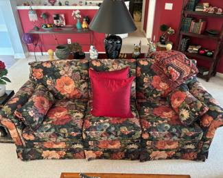 Comfortable and floral sofa