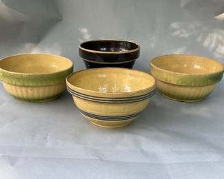 Yellow Ware Mixing Bowls